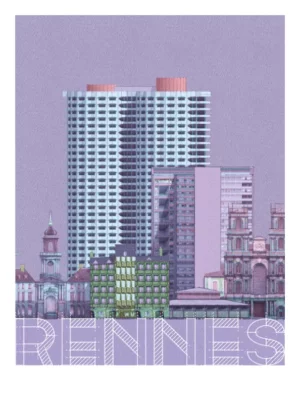 Affiche numérotée Les Horizons Rennes 30x40cm
